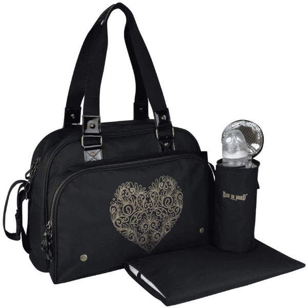 BABY ON BOARD Wickeltasche Premium Tattoo & Liebe Schwarz 1 BABY ON BOARD Wickeltasche Premium Tattoo & Liebe Schwarz