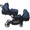 BabyGO Geschwisterwagen Twiner Blue