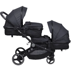 BabyGO Geschwisterwagen Twiner Grey
