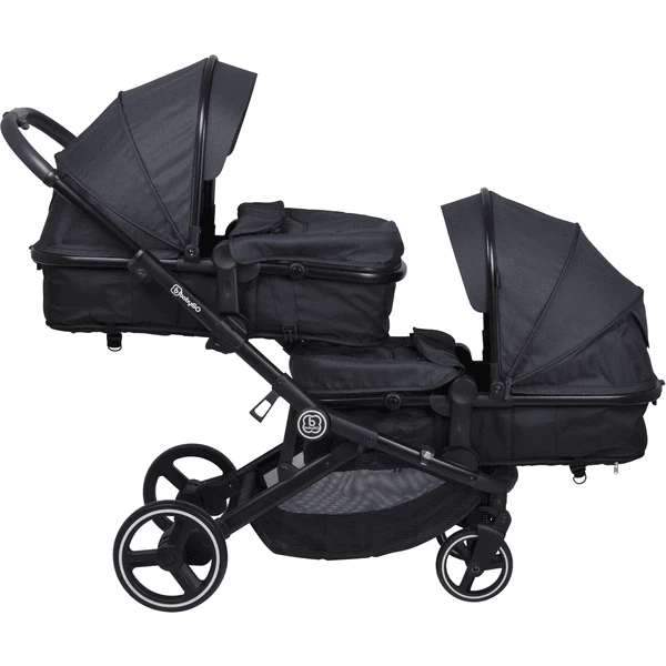 BabyGO Geschwisterwagen Twiner Grey 1 BabyGO Geschwisterwagen Twiner Grey