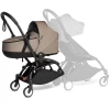 BABYZEN Kinderwagen YOYO 0+ Connect Black Mit Liegewanne Taupe