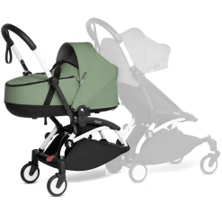 BABYZEN Kinderwagen YOYO 0+ Connect White Mit Liegewanne Peppermint