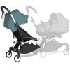 BABYZEN Kinderwagen YOYO 6+ Connect White Mit Textilset Aqua