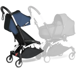 BABYZEN YOYO Connect Gestell Weiß Mit Textilaufsatz Navy Blue