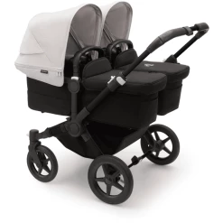Bugaboo Zwillingswagen Donkey 5 Twin Complete Black/Misty White