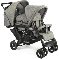 CHIC 4 BABY Geschwisterwagen DUO Jeans Grey