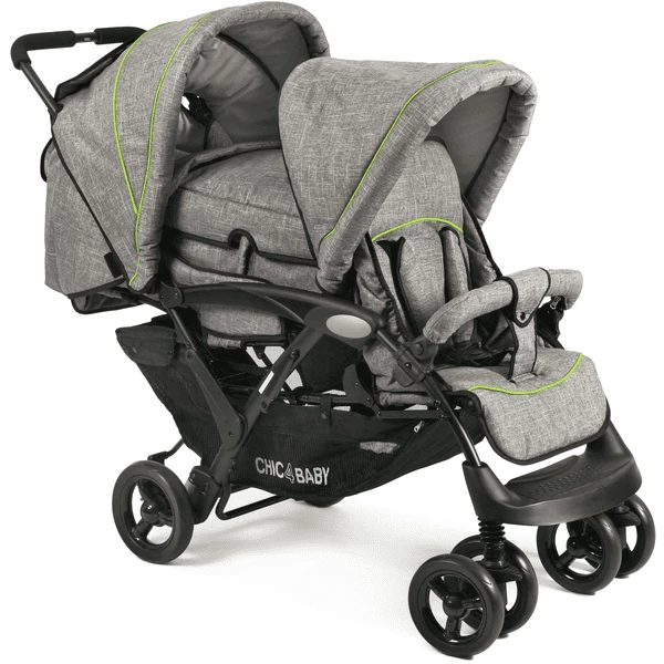 CHIC 4 BABY Geschwisterwagen DUO Jeans Grey 1 CHIC 4 BABY Geschwisterwagen DUO Jeans Grey