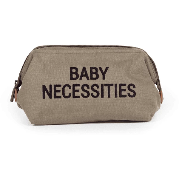 CHILDHOME Baby Necessities Kulturbeutel Canvas Khaki 1 CHILDHOME Baby Necessities Kulturbeutel Canvas Khaki