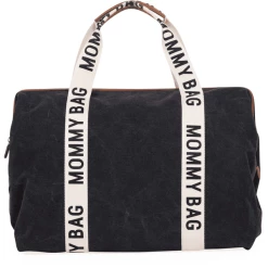 CHILDHOME Mommy Bag Signatur Canvas Schwarz