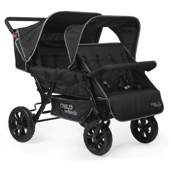 CHILDHOME Two By Two Sportwagen 4 Children Schwarz 1 CHILDHOME Two By Two Sportwagen 4 Children Schwarz