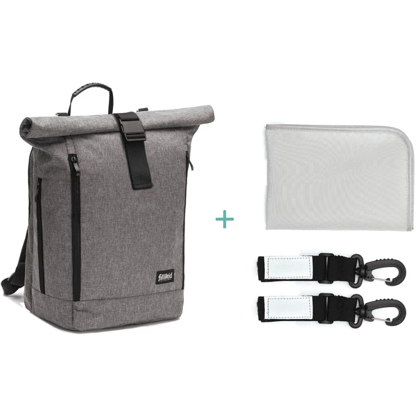 Fillikid Wickelrucksack Dublin Grau Melange 1 Fillikid Wickelrucksack Dublin Grau Melange