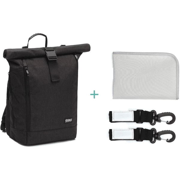 Fillikid Wickelrucksack Dublin Schwarz 1 Fillikid Wickelrucksack Dublin Schwarz