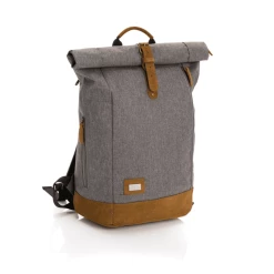 Fillikid Wickelrucksack Rolltop Berlin Grau Melange