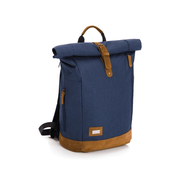 Fillikid Wickelrucksack Rolltop Berlin Navy Melange 1 Fillikid Wickelrucksack Rolltop Berlin Navy Melange