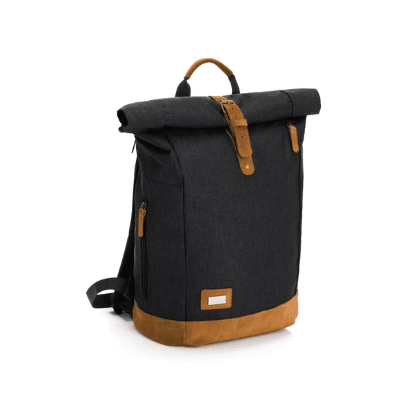 Fillikid Wickelrucksack Rolltop Berlin Schwarz Melange 1 Fillikid Wickelrucksack Rolltop Berlin Schwarz Melange