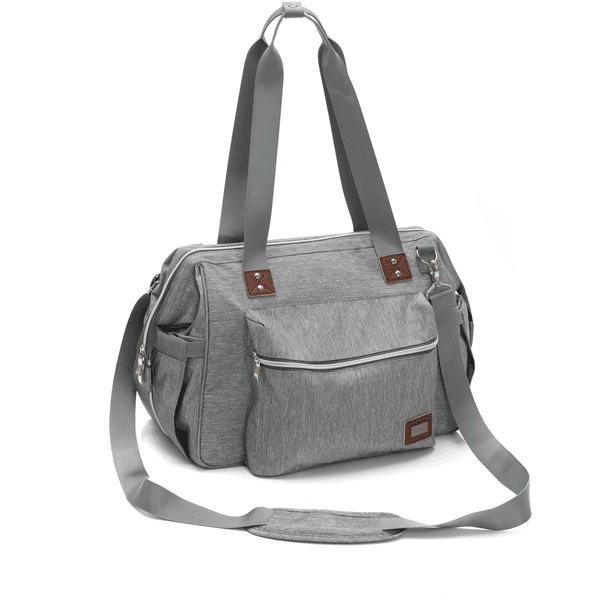 Fillikid Wickeltasche Korfu Melange Hellgrau 1 Fillikid Wickeltasche Korfu Melange Hellgrau