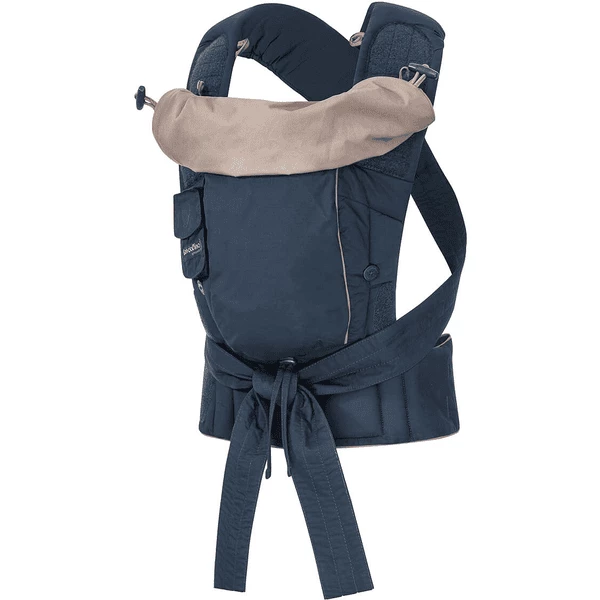 Hoppediz Babytrage Bondolino Plus Popeline Marine-grau 1 Hoppediz Babytrage Bondolino Plus Popeline Marine-grau