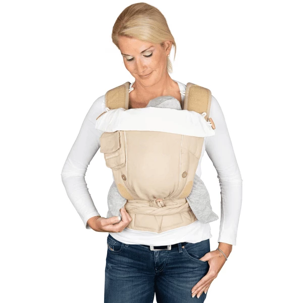 Hoppediz Babytrage Bondolino Schwarz Mit Blumen 2 Hoppediz Babytrage Bondolino Schwarz Mit Blumen – Bild 2