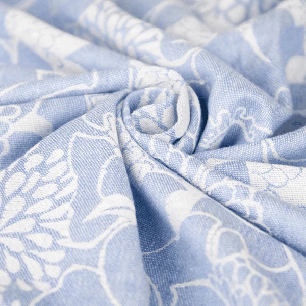 Hoppediz Babytragetuch Gewebter Ring-Sling Florenz Blau 2 Hoppediz Babytragetuch Gewebter Ring-Sling Florenz Blau – Bild 2