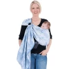 Hoppediz Babytragetuch Gewebter Ring-Sling Florenz Blau