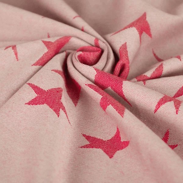 Hoppediz Babytragetuch Gewebter Ring-Sling Los Angeles Rot 4 Hoppediz Babytragetuch Gewebter Ring-Sling Los Angeles Rot – Bild 4