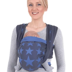 Hoppediz Babytragetuch Gewebtes Tragetuch Los Angeles Blau