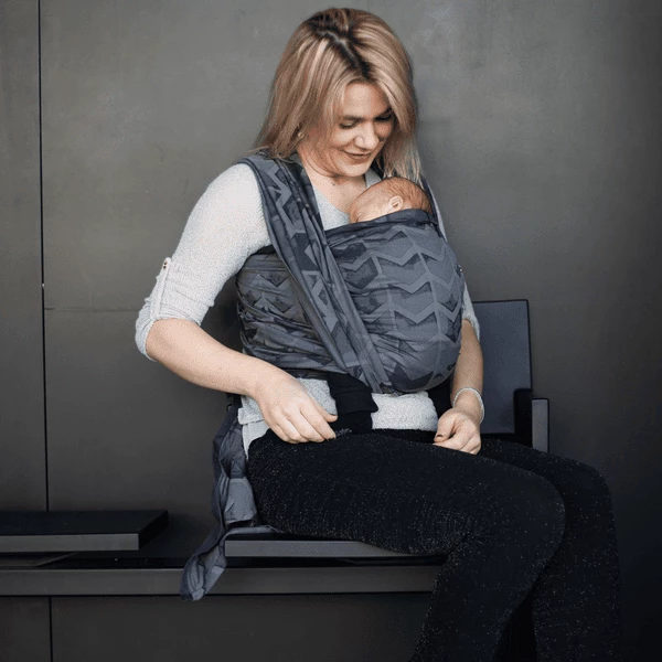 Hoppediz Babytragetuch Tragetuch KbA-Qualität Amsterdam Black 2 Hoppediz Babytragetuch Tragetuch KbA-Qualität Amsterdam Black – Bild 2