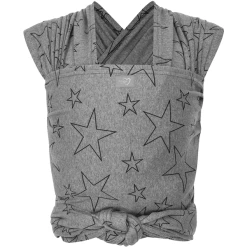 Hoppediz Elastisches Babytragetuch Neugeborenen Tragetuch Grau Mit Sternen