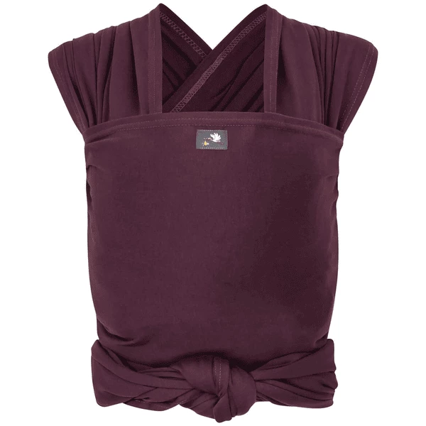 Hoppediz Maxi Elastisches Tragetuch Aubergine 1 Hoppediz Maxi Elastisches Tragetuch Aubergine