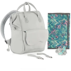 Kinderkraft Wickelrucksack TREASUREPACK Grau/nature Vibes