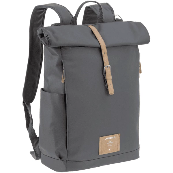 LÄSSIG Wickelrucksack Rolltop Backpack Anthrazit 1 LÄSSIG Wickelrucksack Rolltop Backpack Anthrazit