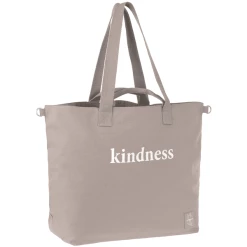 LÄSSIG Wickeltasche Green Label Cotton Statement Shopper Taupe