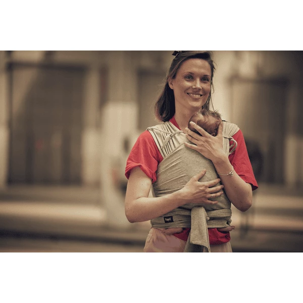 Najell Vorgebundenes Wickel Und Tragetuch Melange Grey 2 Najell Vorgebundenes Wickel Und Tragetuch Melange Grey – Bild 2
