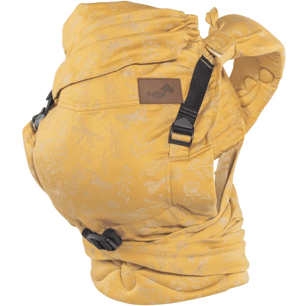 SCHMUSEWOLKE Babytrage HalfBuckle Botanical Golden Leinen 1 SCHMUSEWOLKE Babytrage HalfBuckle Botanical Golden Leinen