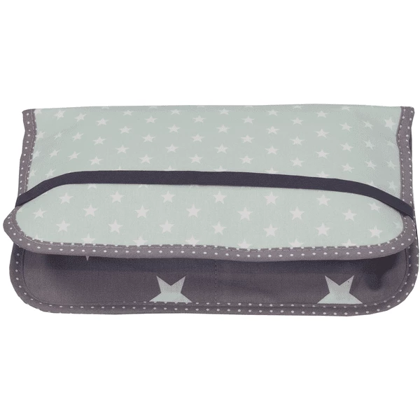 Ullenboom Patchwork Windeltasche - Mint Grau 1 Ullenboom Patchwork Windeltasche - Mint Grau